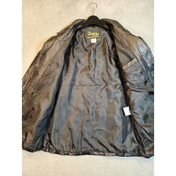 Vintage Black Leather Patchwork Blazer Womens Medium Leather and Soul - Picture 3 of 16